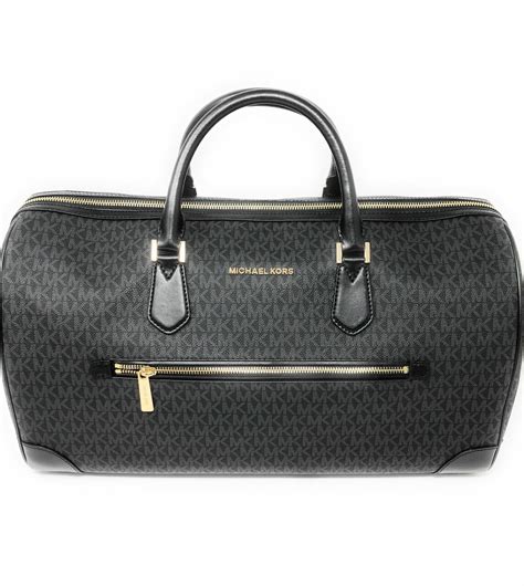 michael kors travel large duffle bag in pvc signature